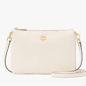 Kayla Small Triple Compartment Crossbody in meringue